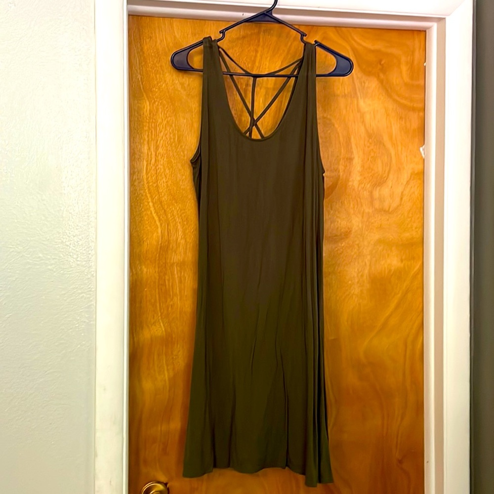 Olive Green Tank Dress
